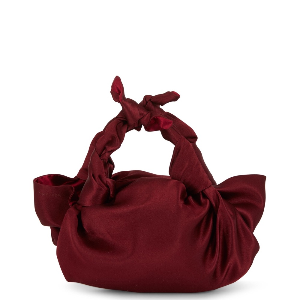 The Row Small Silk Ascot Bag in Burgundy/Maroon color. Brand new no tags.